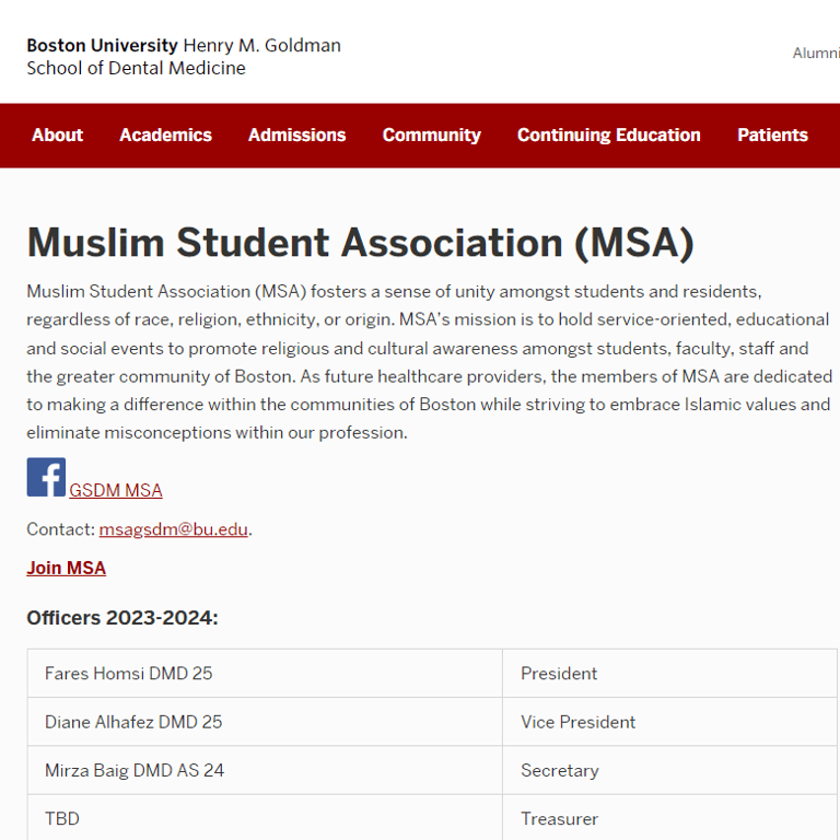 BU Muslim Student Association - Muslim organization in Boston MA