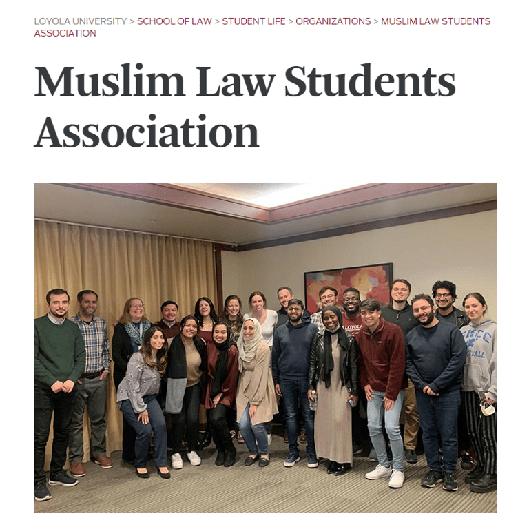 Muslim Organization Near Me - Loyola Muslim Law Students Association